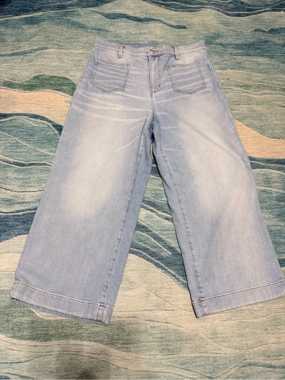 Lands' End Light Blue Wide Leg Jeans